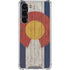 Colorado Flag Dark Wood Galaxy S24 FE Clear Case