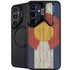 Colorado Flag Dark Wood Galaxy S24 Plus Kickstand Case