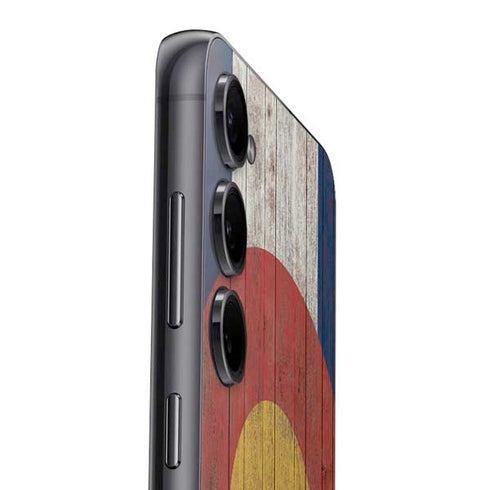 Colorado Flag Dark Wood Galaxy S25 Plus Skin