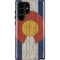 Colorado Flag Dark Wood Galaxy Cases