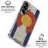Colorado Flag Dark Wood Galaxy S26 Clear Case