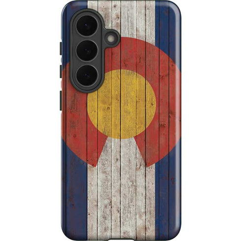 Colorado Flag Dark Wood Galaxy S26 Impact Case