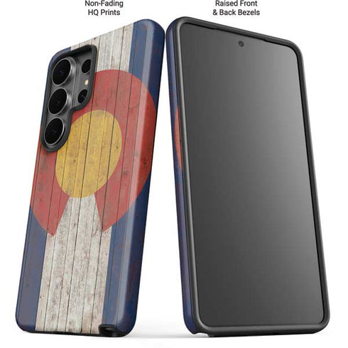 Colorado Flag Dark Wood Galaxy S26 Ultra Impact Case