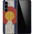 Colorado Flag Dark Wood Galaxy Z Fold5 5G Skin
