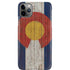 Colorado Flag Dark Wood iPhone Cases