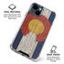 Colorado Flag Dark Wood iPhone 15 Clear Case