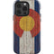 Colorado Flag Dark Wood iPhone 15 Pro Impact Case