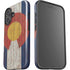 Colorado Flag Dark Wood iPhone 16 Plus Impact Case