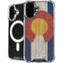 Colorado Flag Dark Wood iPhone 16 Plus MagSafe Case