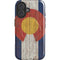Colorado Flag Dark Wood iPhone 16 Plus Magsafe Impact Case