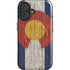 Colorado Flag Dark Wood iPhone 16 Plus Magsafe Impact Case