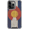 Colorado Flag Dark Wood iPhone 16 Pro Clear Case
