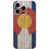 Colorado Flag Dark Wood iPhone 16 Pro Skin