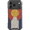 Colorado Flag Dark Wood iPhone 18 Pro Clear Case