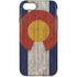 Colorado Flag Dark Wood iPhone Cases