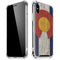 Colorado Flag Dark Wood iPhone X/XS Clear Case