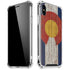 Colorado Flag Dark Wood iPhone X/XS Clear Case