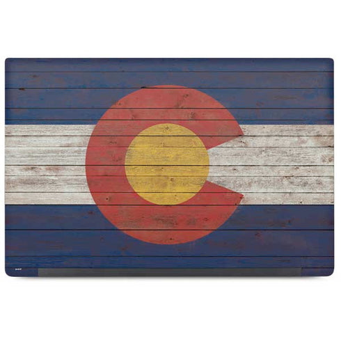 Colorado Flag Dark Wood Dell Latitude Skin