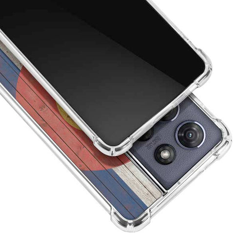 Colorado Flag Dark Wood Moto G Power 5G (2025) Clear Case
