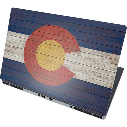 Colorado Flag Dark Wood Dell Precision Skin