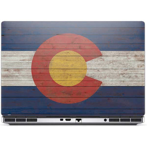 Colorado Flag Dark Wood Dell Precision Skin