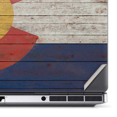 Colorado Flag Dark Wood Dell Precision Skin