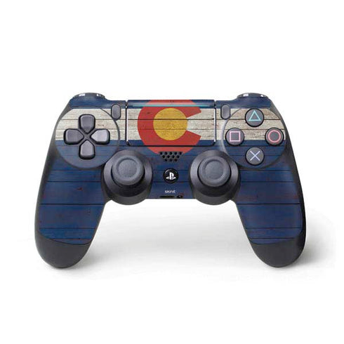 Colorado Flag Dark Wood PlayStation PS4 Skins