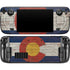 Colorado Flag Dark Wood Steam Deck Handheld Gaming Computer OLED Skin