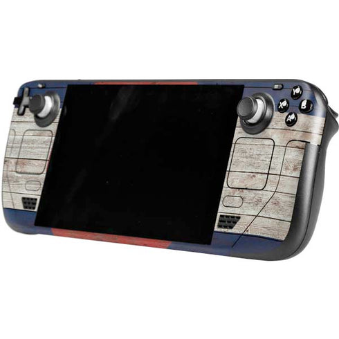 Colorado Flag Dark Wood Steam Deck Handheld Gaming Computer OLED Skin