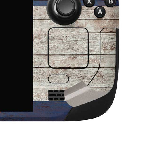 Colorado Flag Dark Wood Steam Deck Handheld Gaming Computer OLED Skin