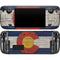 Colorado Flag Dark Wood Steam Deck Handheld Gaming Computer Skin