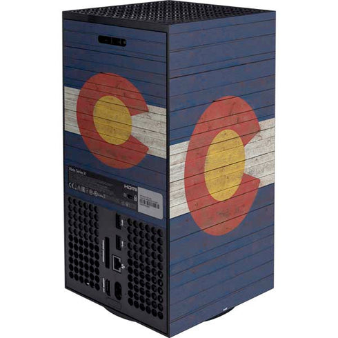 Colorado Flag Dark Wood Xbox Series X Bundle Skin