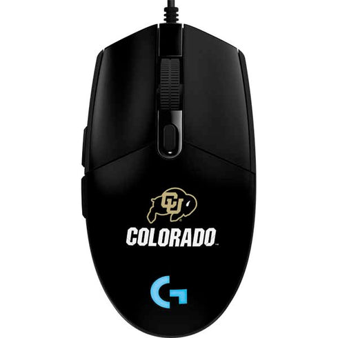 University of Colorado CU Logo on Black G203 Prodigy RGB Wired Gaming Mouse Skin