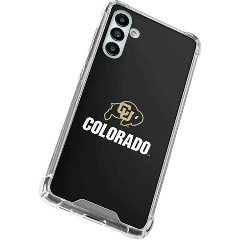 University of Colorado CU Logo on Black Galaxy A13 5G Clear Case