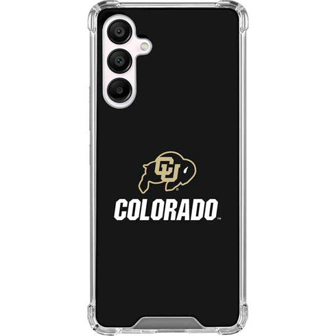 University of Colorado CU Logo on Black Galaxy A16 5G Clear Case