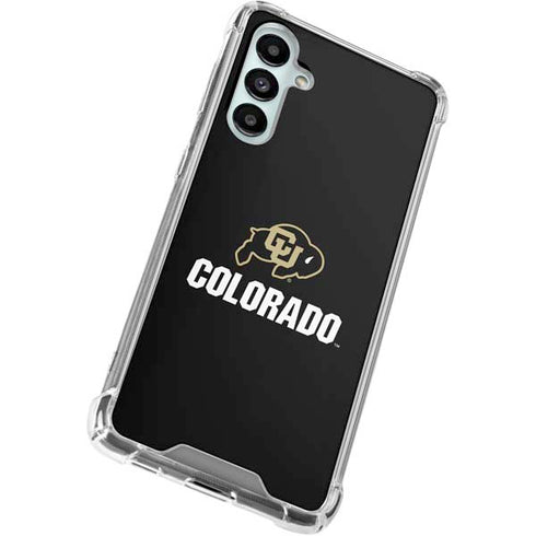 University of Colorado CU Logo on Black Galaxy A16 5G Clear Case
