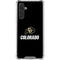 University of Colorado CU Logo on Black Galaxy A17 Clear Case