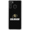 University of Colorado CU Logo on Black Galaxy A21 Clear Case