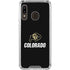 University of Colorado CU Logo on Black Galaxy A30 Clear Case