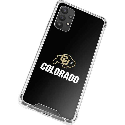 University of Colorado CU Logo on Black Galaxy A32 5G Clear Case