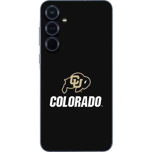 University of Colorado CU Logo on Black Galaxy A35 5G Skin