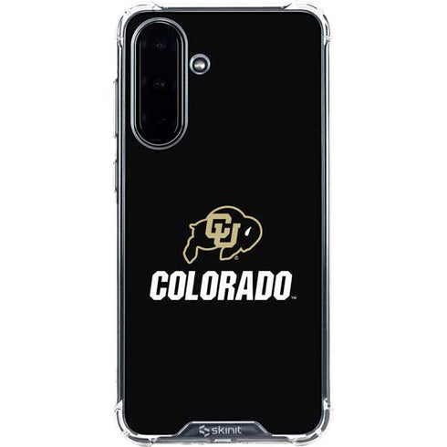 University of Colorado CU Logo on Black Galaxy A36 5G Clear Case