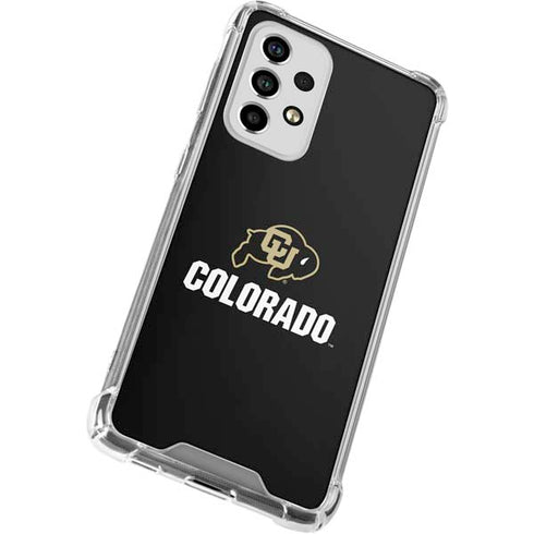 University of Colorado CU Logo on Black Galaxy A53 5G Clear Case