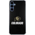 University of Colorado CU Logo on Black Galaxy A55 5G Clear Case