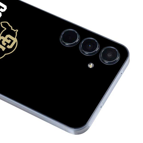 University of Colorado CU Logo on Black Galaxy A55 5G Skin