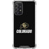 University of Colorado CU Logo on Black Galaxy A72 5G Clear Case