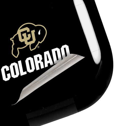 University of Colorado CU Logo on Black Galaxy Buds Live Skin
