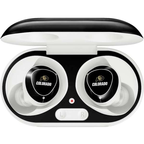 University of Colorado CU Logo on Black Galaxy Buds Plus Skin