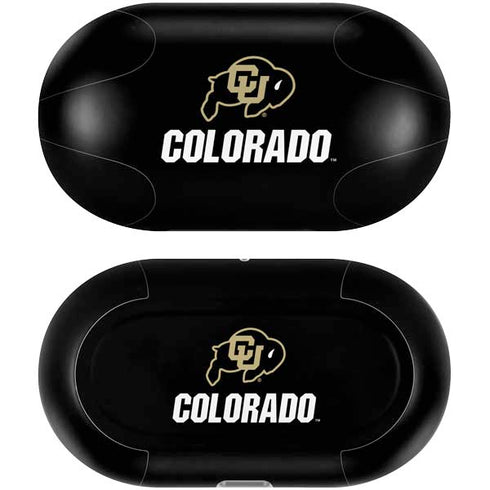 University of Colorado CU Logo on Black Galaxy Buds Plus Skin