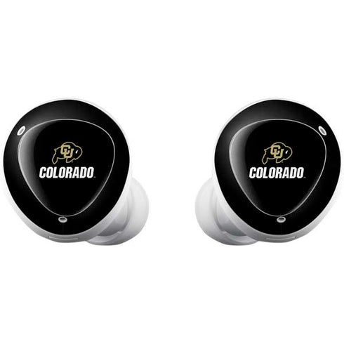 University of Colorado CU Logo on Black Galaxy Buds Plus Skin